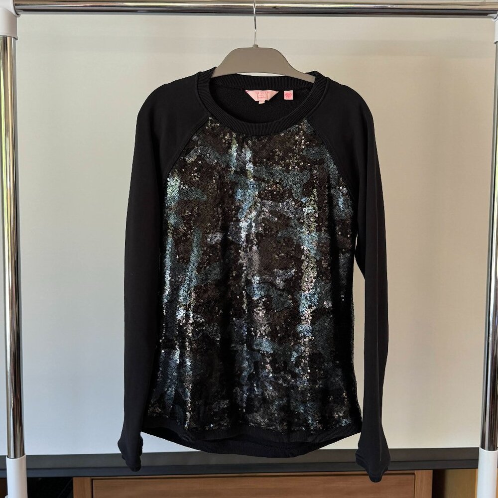 Ted Baker London Camouflage Sequin Sweatshirt